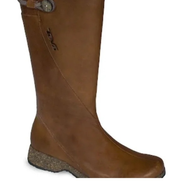 Teva Montecito Mid Calf Brown Leather Boot Women's size 8 - Picture 2 of 6